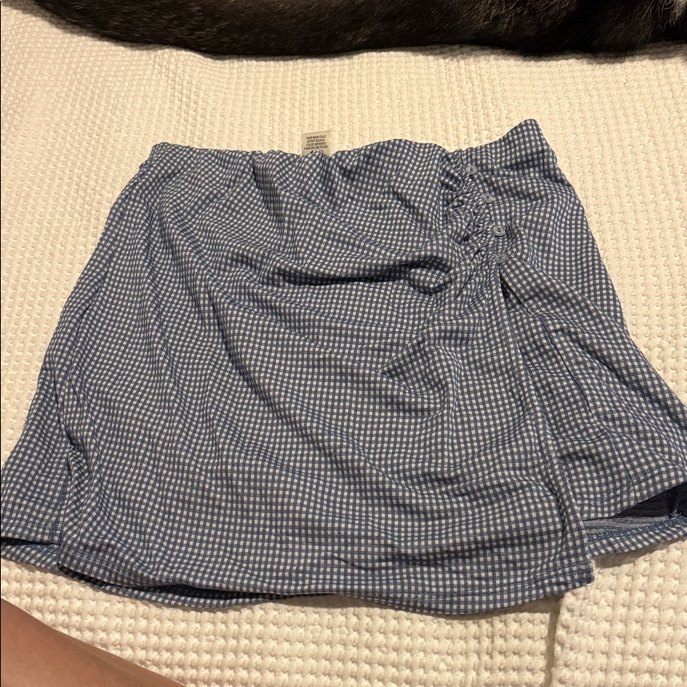 URBAN Romantics Blue Checkered Mini Skirt